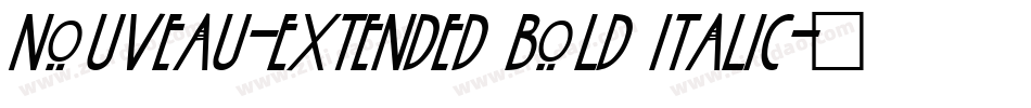 Nouveau-Extended Bold Italic字体转换